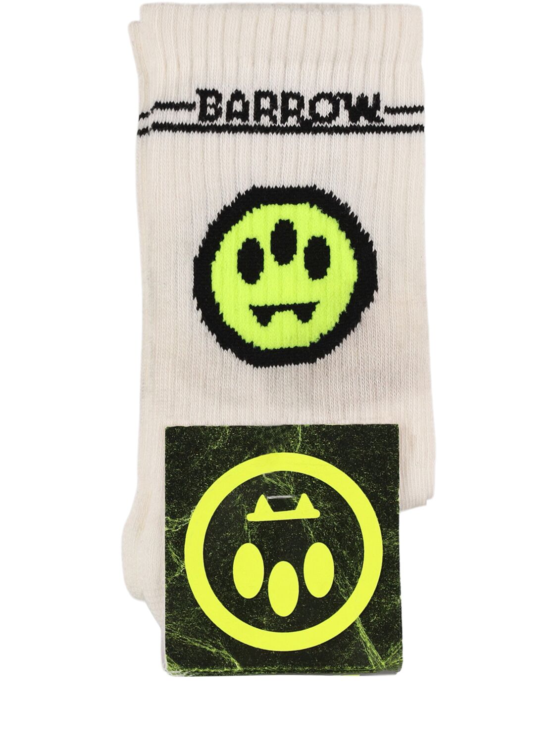 Barrow Printed Cotton Blend Socks In White