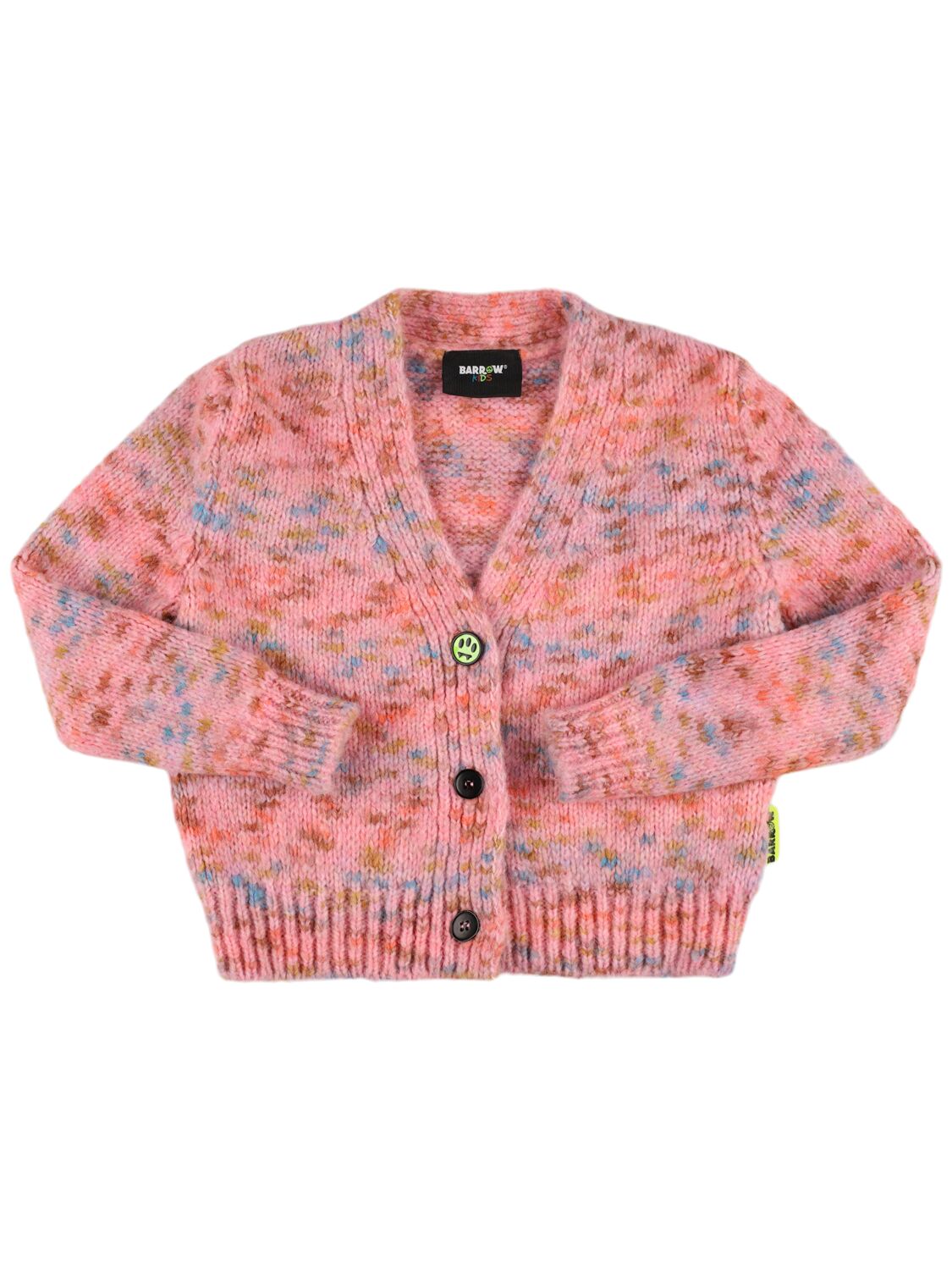 Barrow Wool Blend Knit Cardigan In Pink