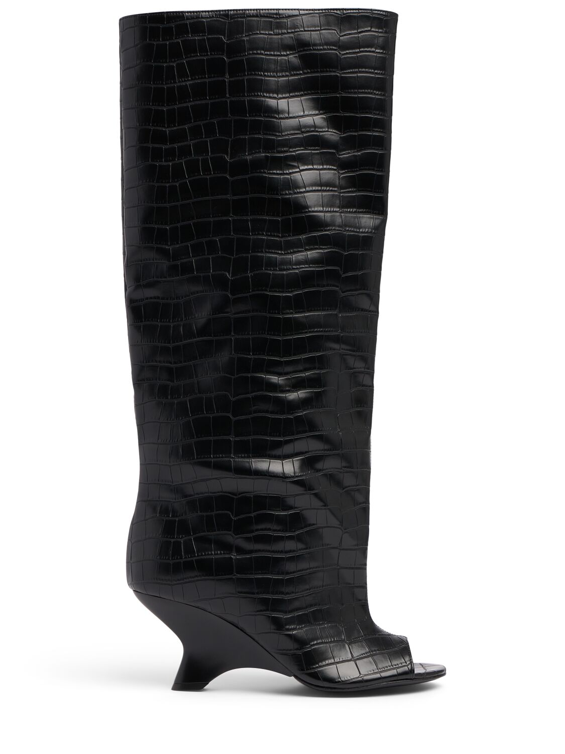 Gia Borghini Ninette Faux Leather Boots In Black