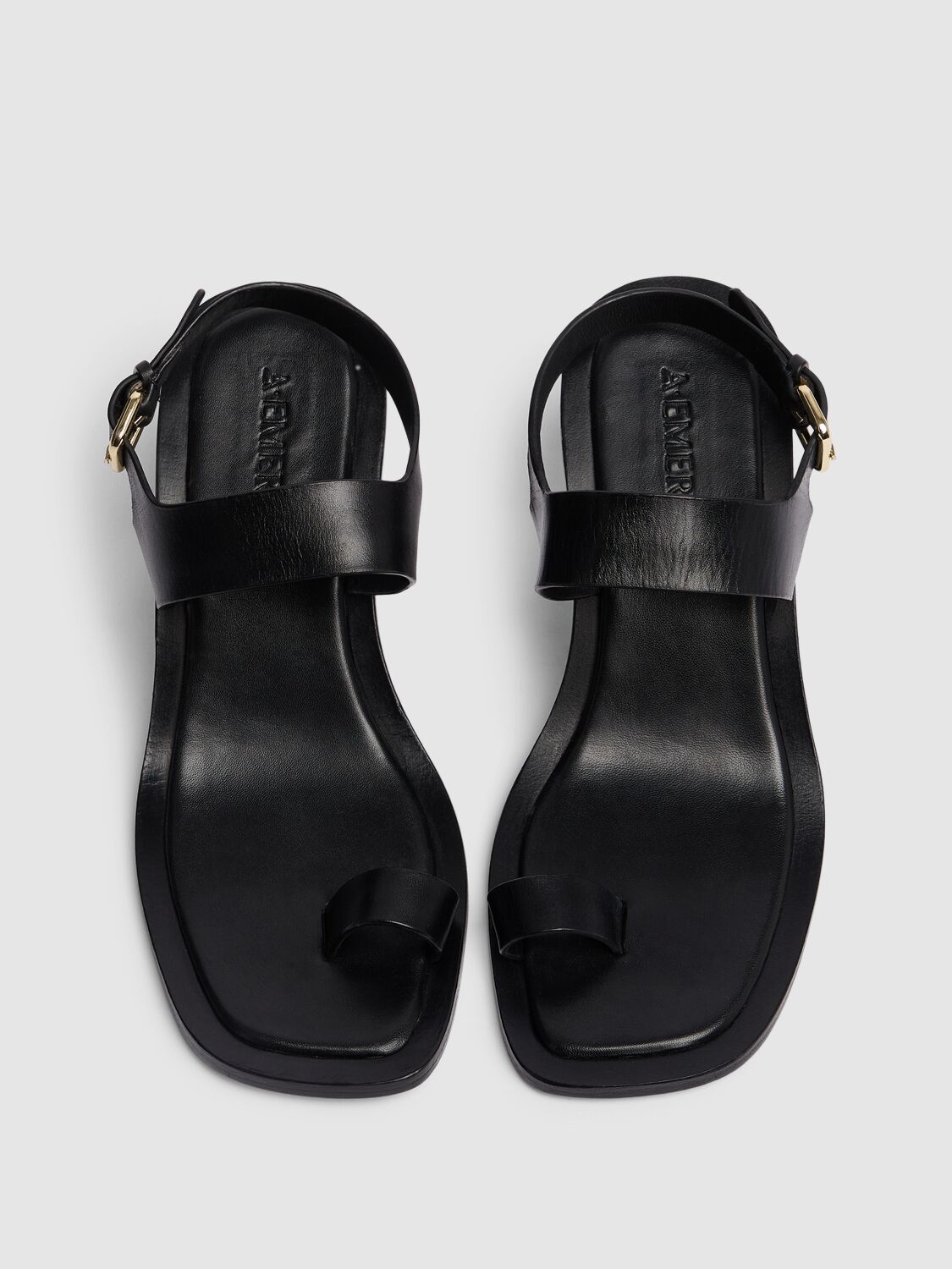 Shop A.emery 85mm Leland Leather Sandals In Black