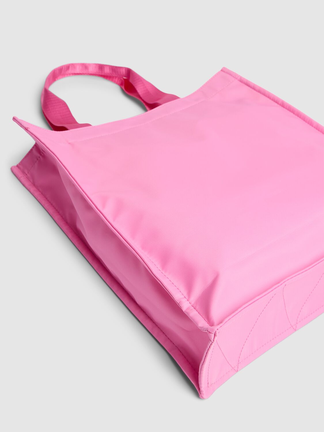 Shop Msgm Nylon Shopping Bag In Pink