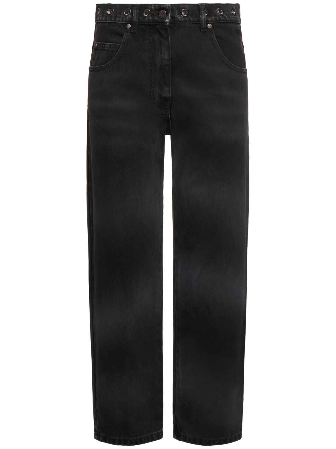 Msgm Embellished Denim Midrise Straight Jeans In Black