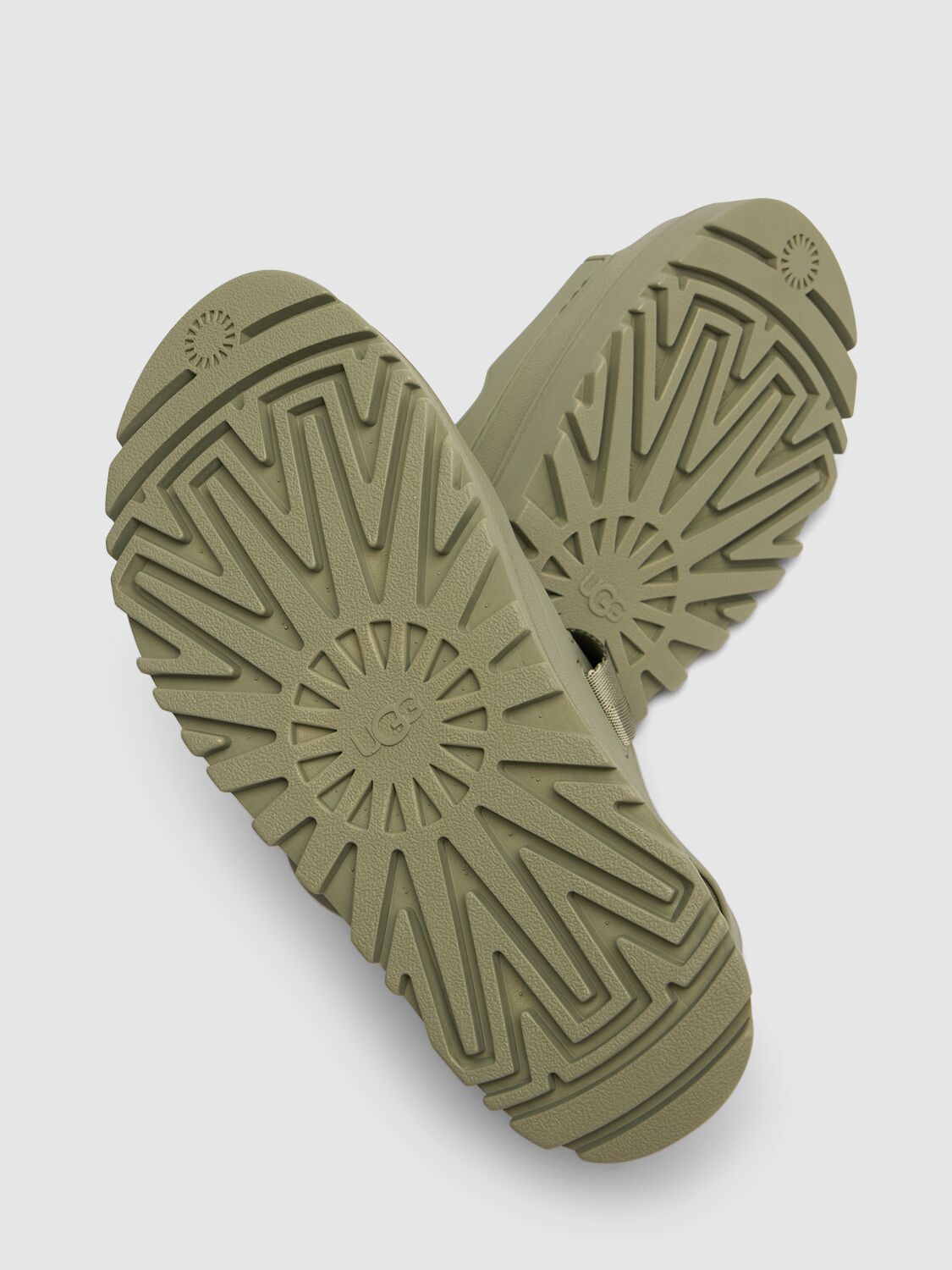 Shop Ugg 20mm Golden Glow Tpu Sandals In Olive Green