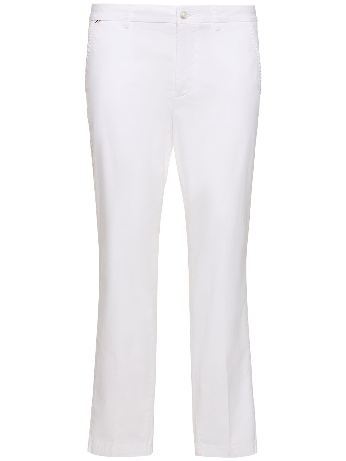 Hugo Boss Kaiton Stretch Cotton Pants In White