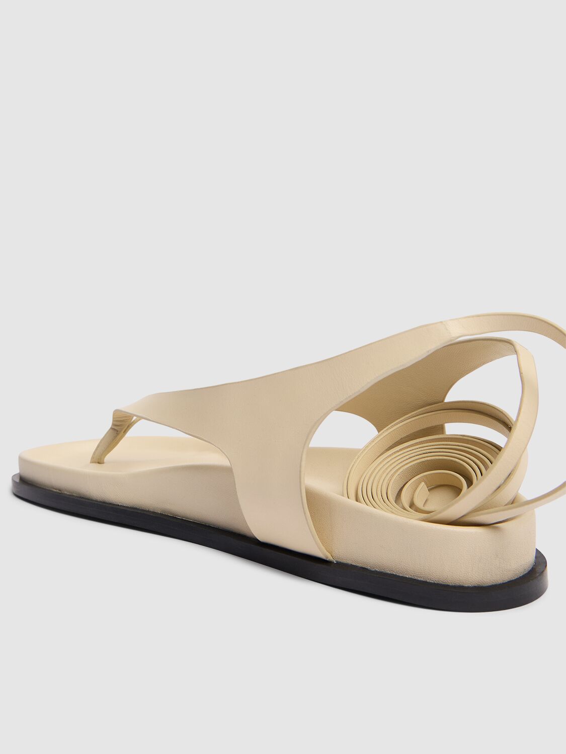 Shop A.emery 10mm Shel Leather Sandals In Ivory