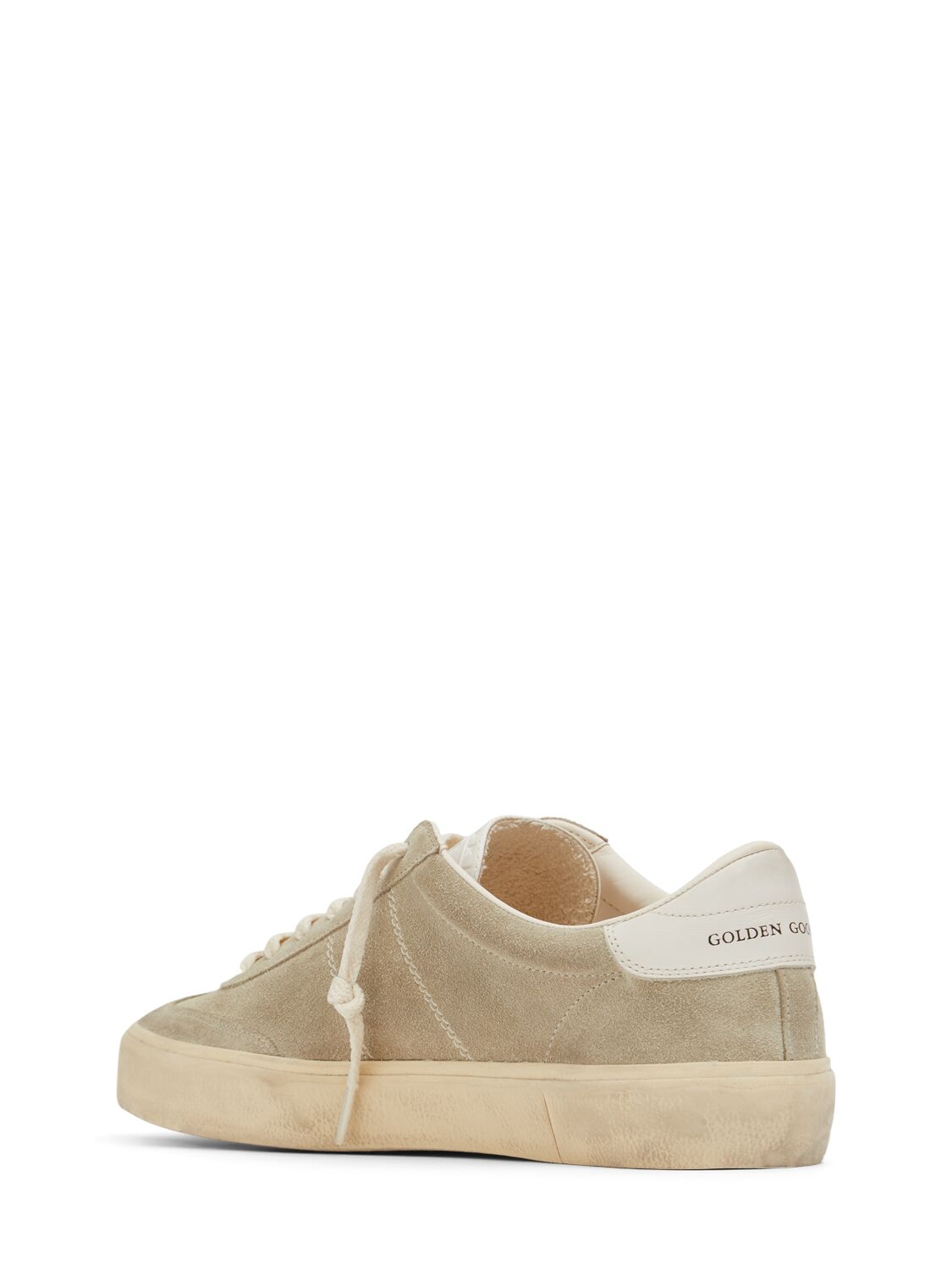 Shop Golden Goose Soul-star Suede Sneakers In Taupe/milk