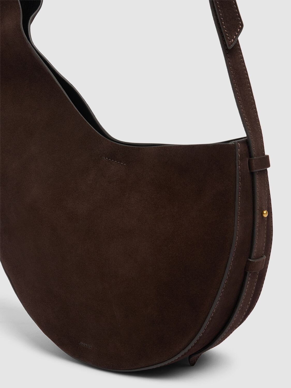 Shop Soeur Winona Suede Shoulder Bag In Marron Fonce