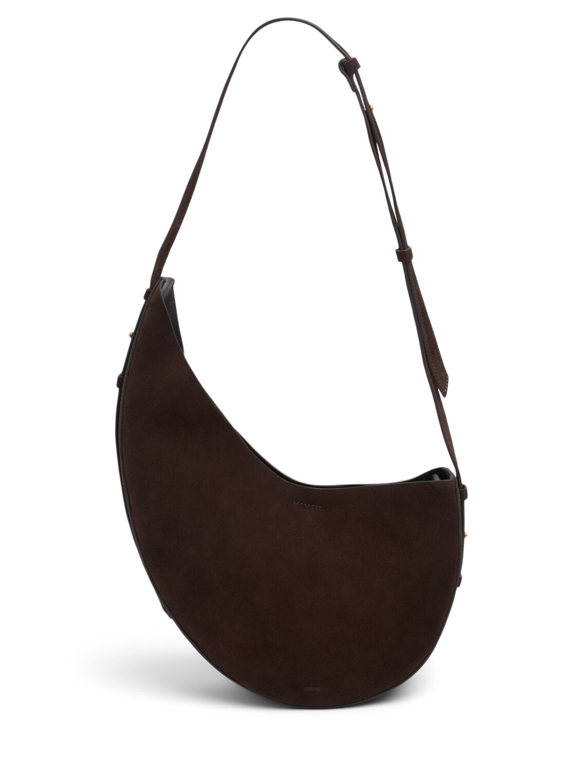 Soeur Winona Suede Shoulder Bag In Marron Fonce