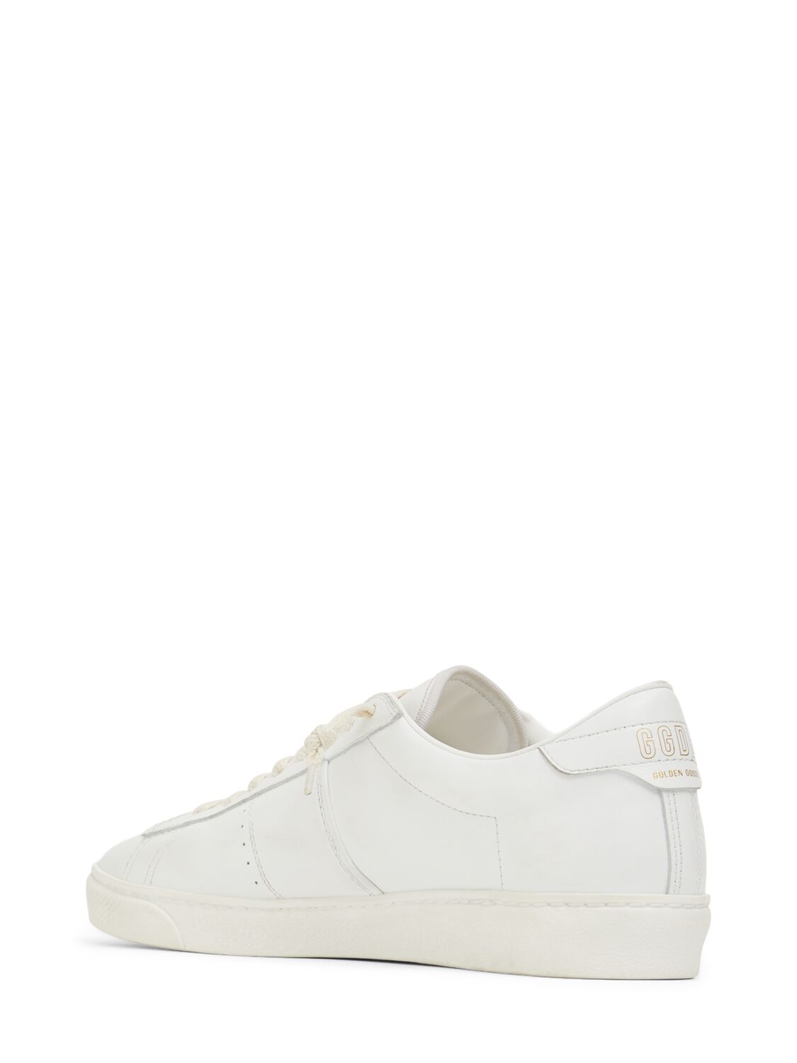 Shop Golden Goose Matchstar Shiny Leather Sneakers In Optic  White