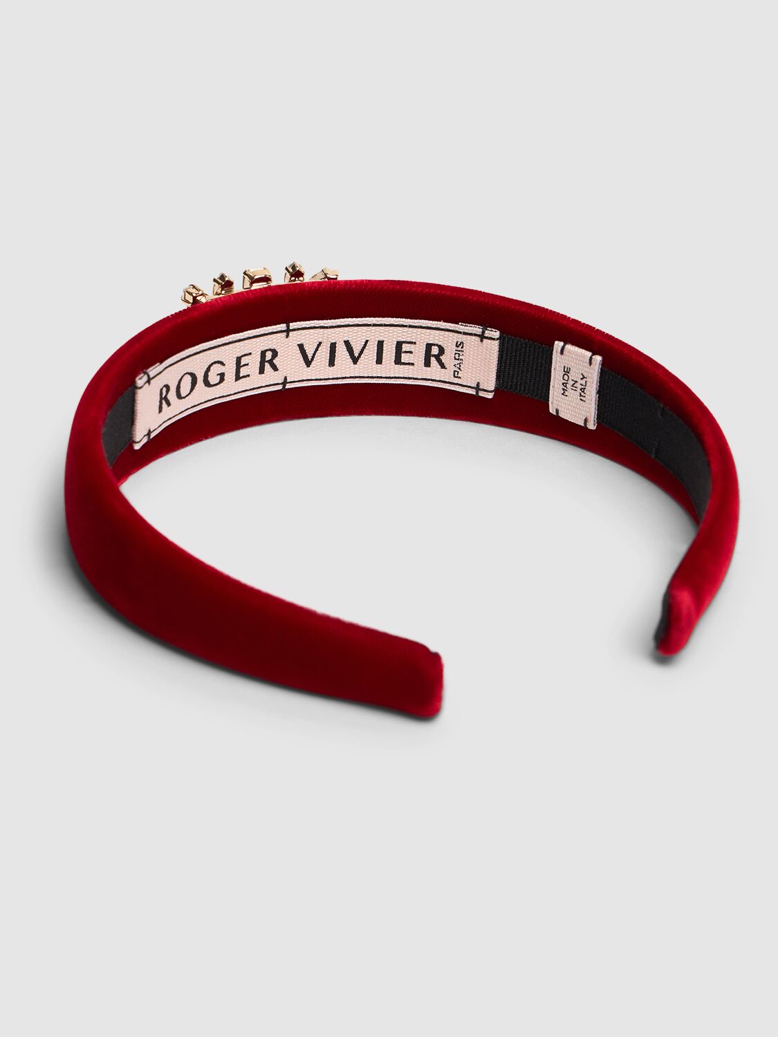 Shop Roger Vivier Rv Broche Viscose Headband In Ciliegia
