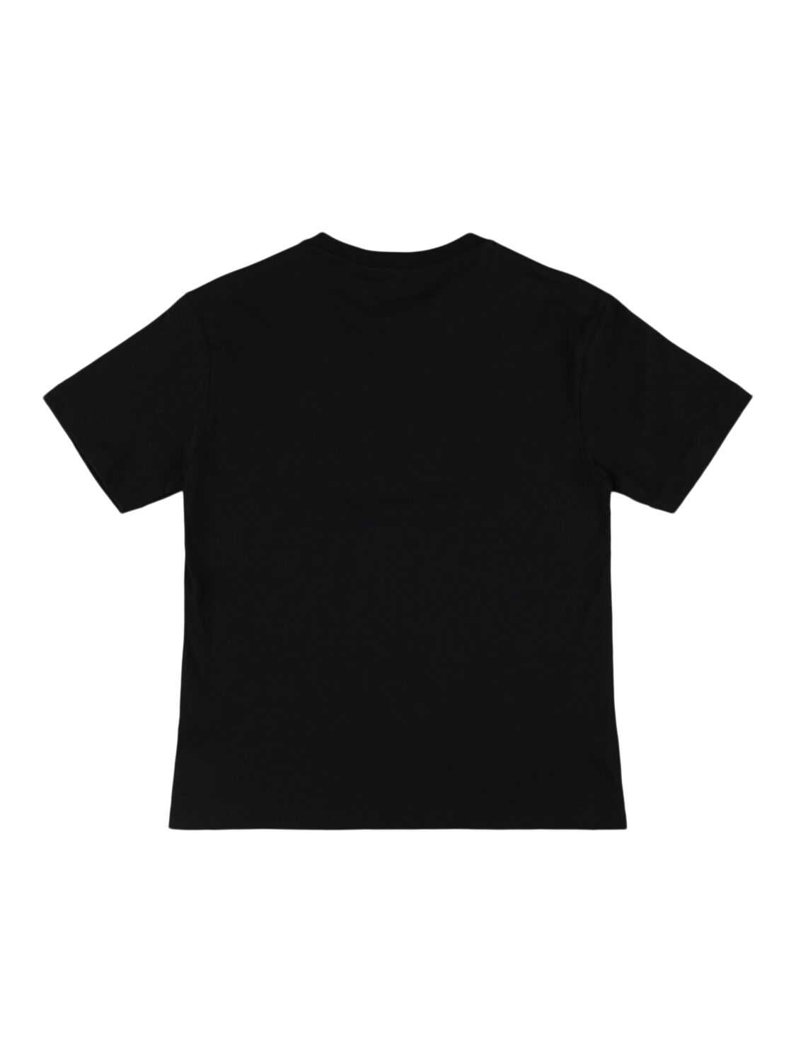 Shop Msgm Printed Cotton Jersey T-shirt In Black