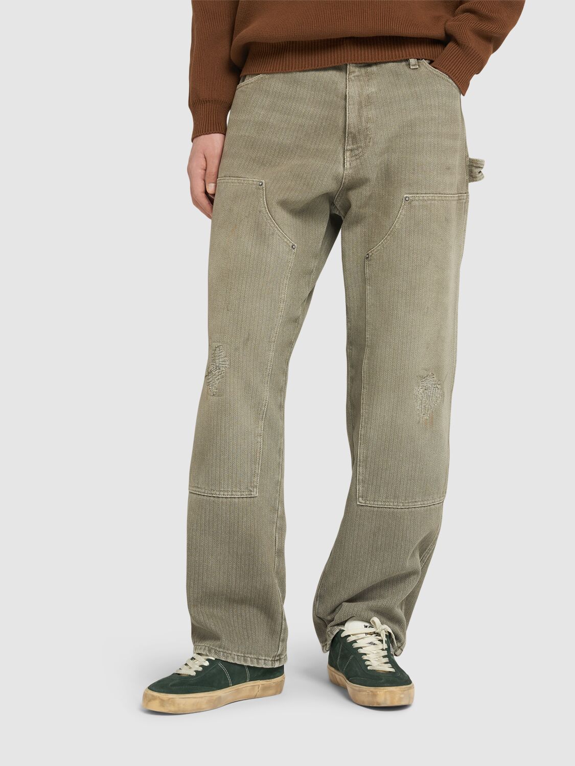 Golden Goose Soul Star Suede Linguetta E Tallone Pelle In Green/milk