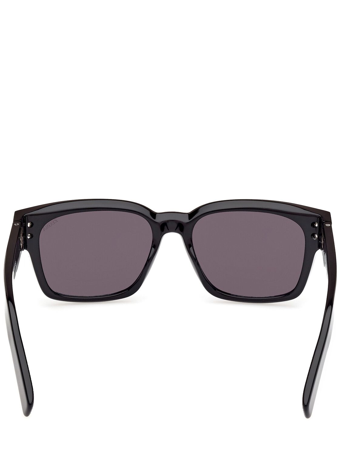 Shop Zegna Squared Sunglasses In Black,grey