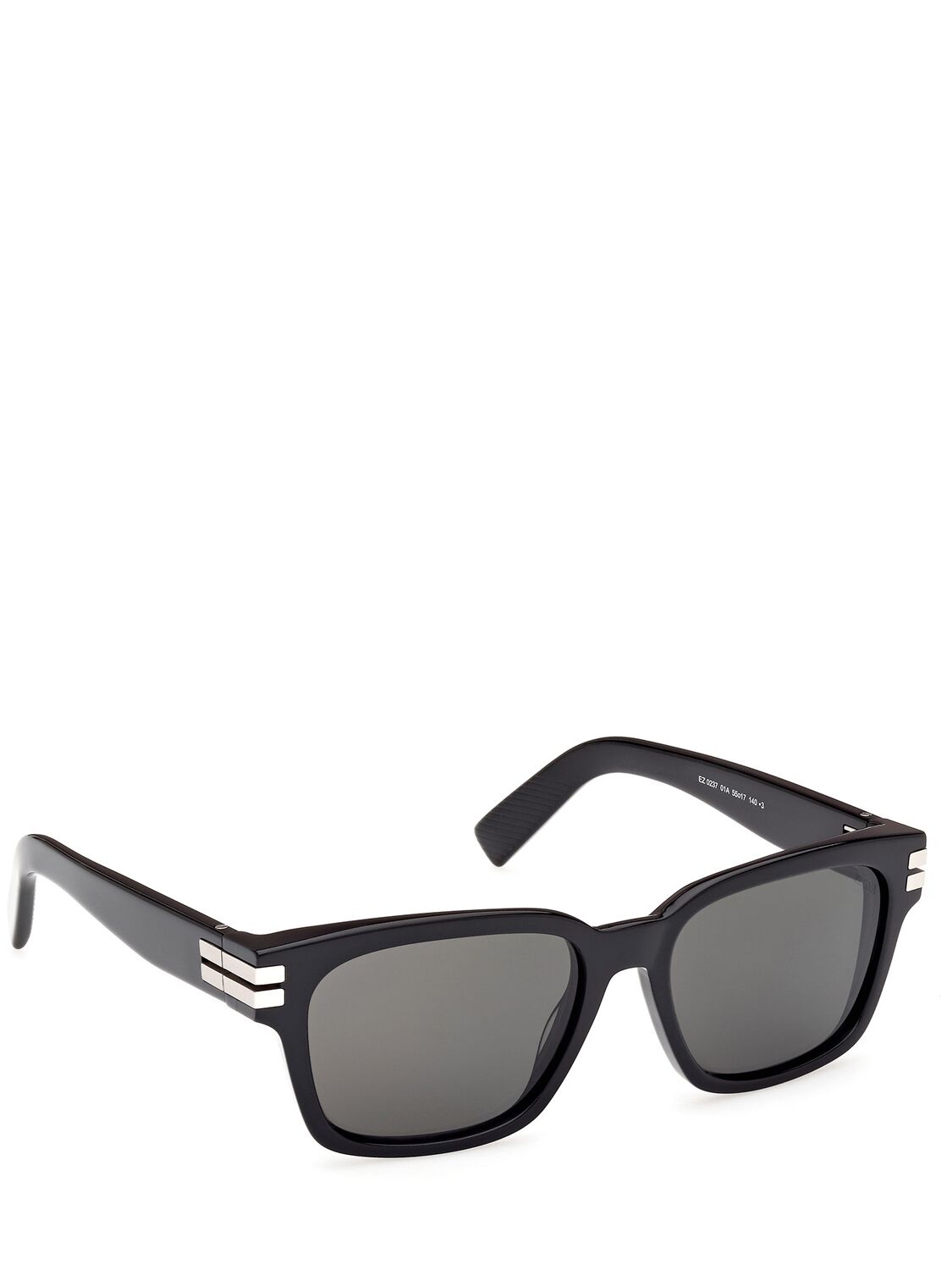 Shop Zegna Squared Sunglasses In Black,grey