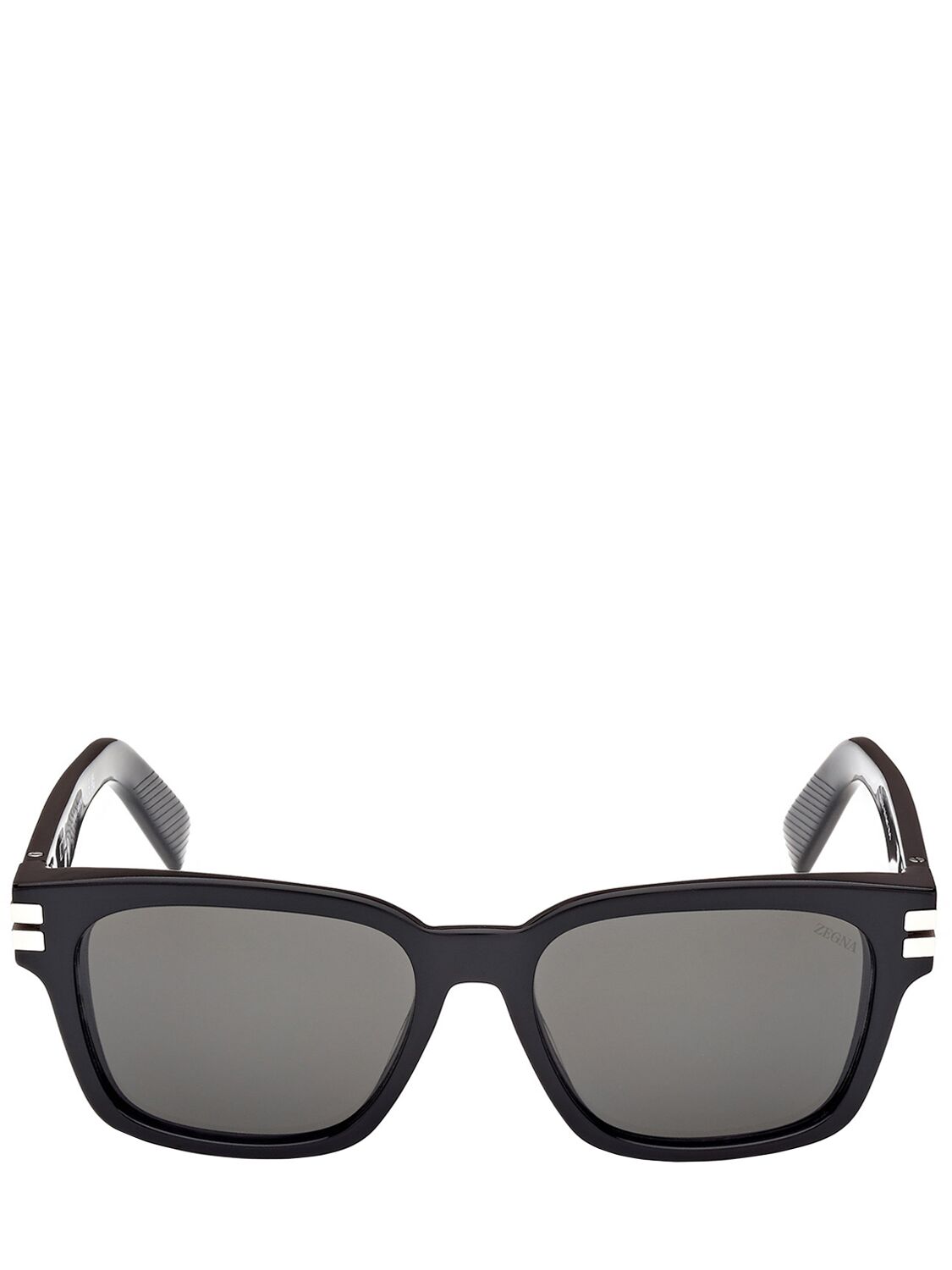 Zegna Squared Sunglasses In Black,grey