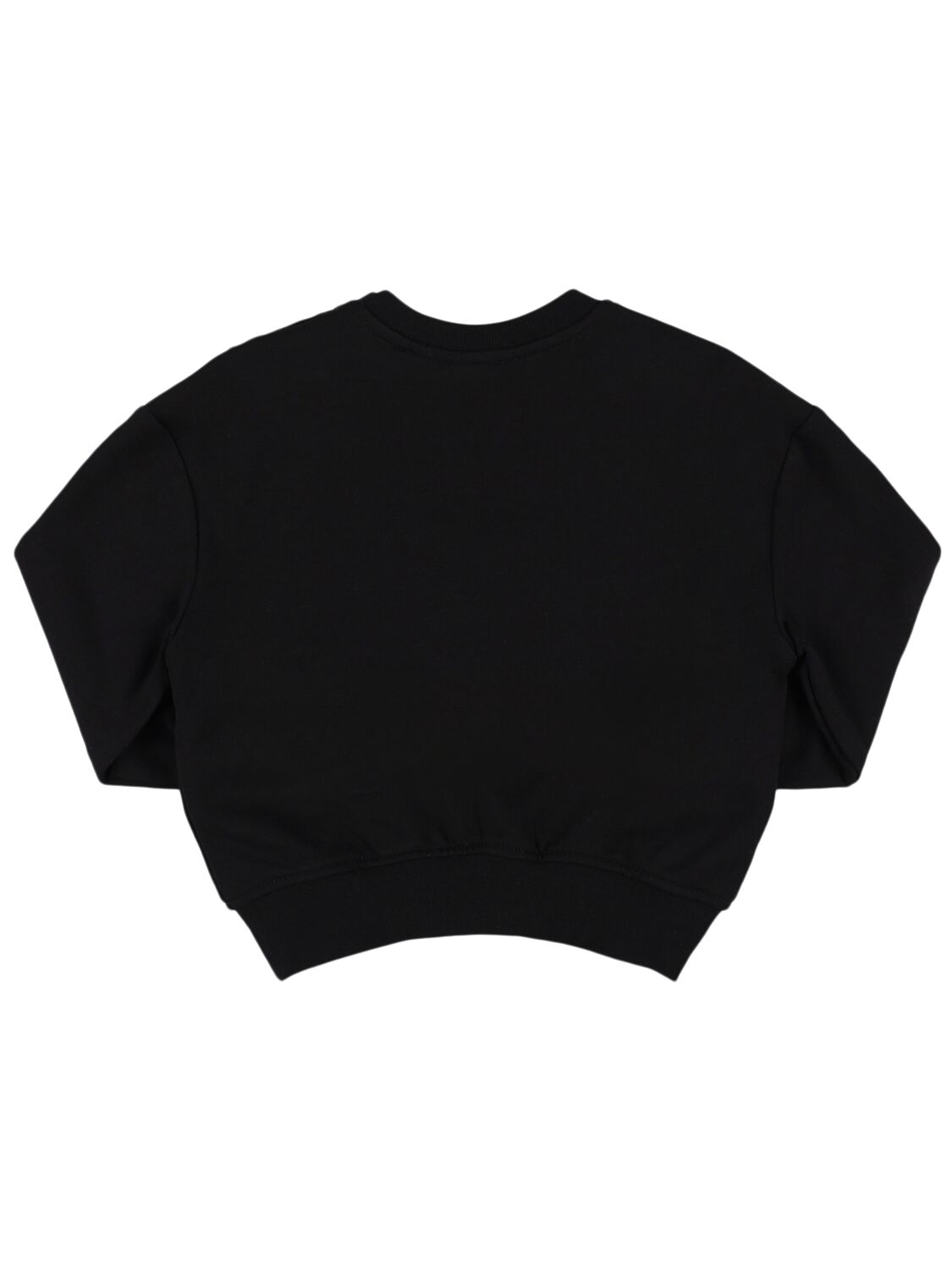 Shop Msgm Printed Cotton Blend Sweatshirt In Black