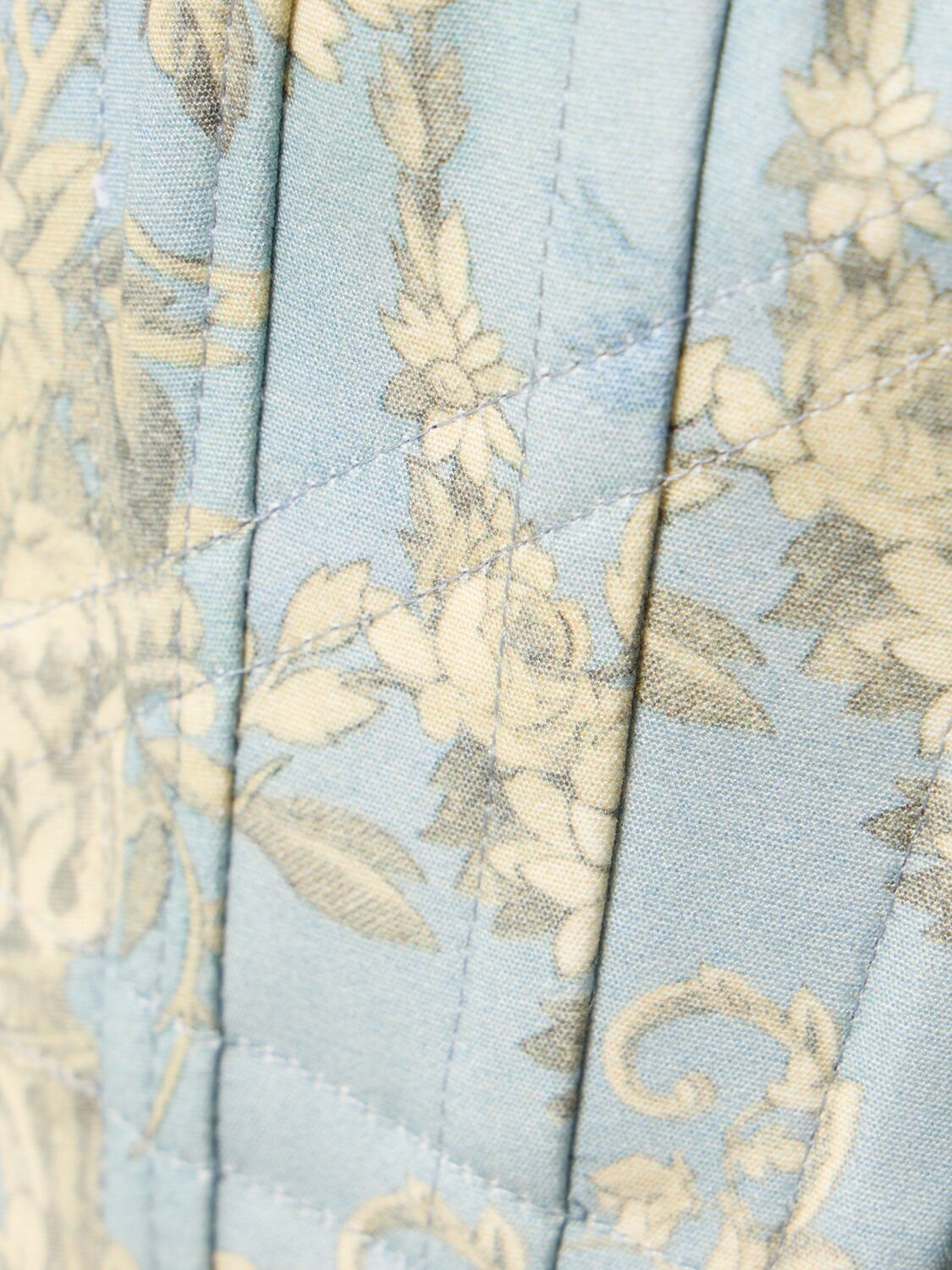Shop Vivienne Westwood Printed Cotton Zip Corset In Blue,multi