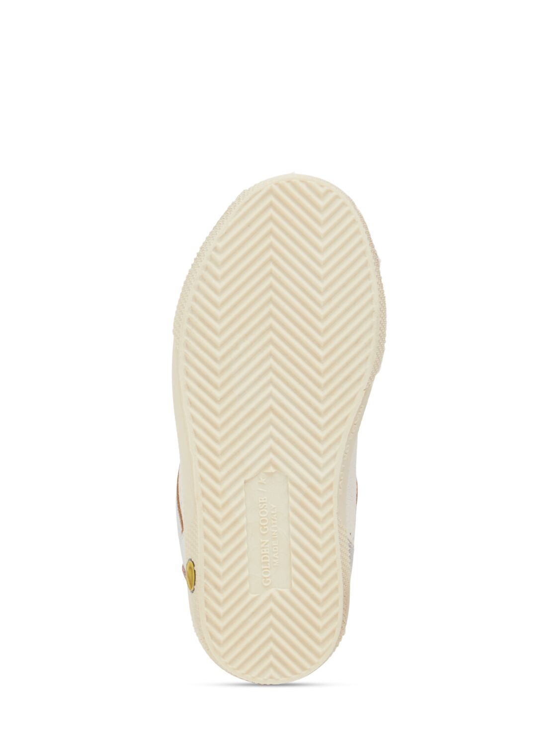 GOLDEN GOOSE MAY SCHOOL LAMINATED LEATHER SNEAKERS 