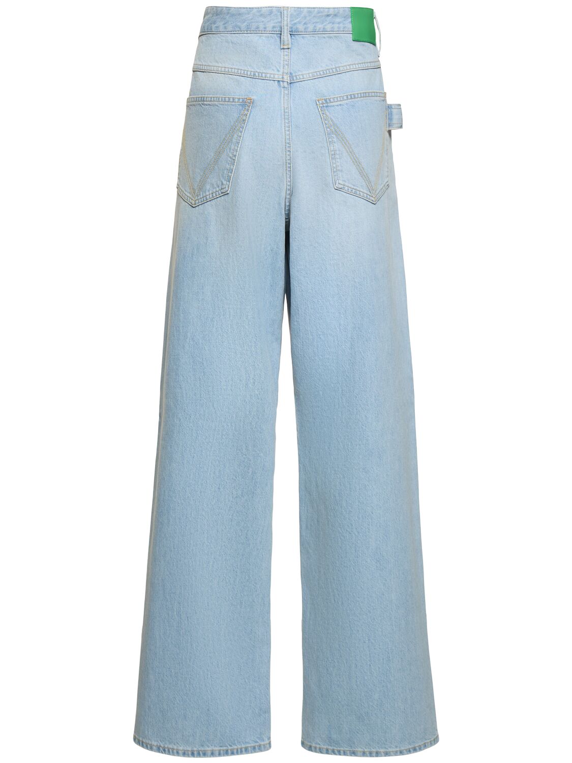 Shop Bottega Veneta Wide Leg Light-bleached Denim Jeans In Light Bleach
