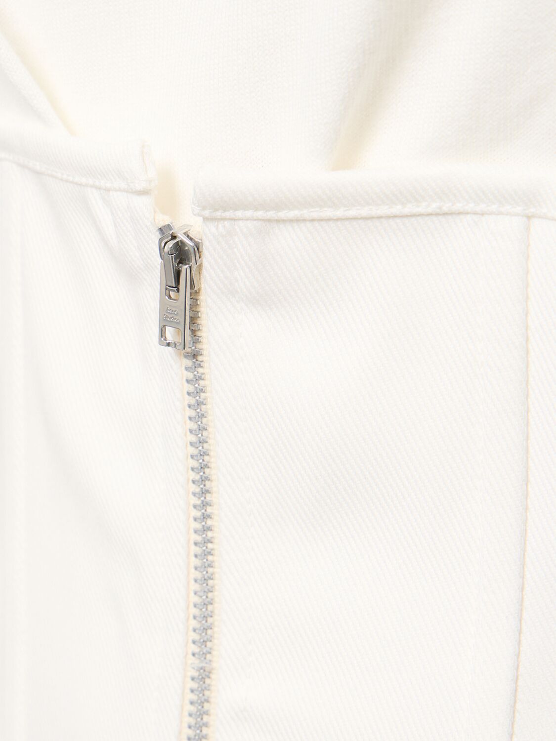 Shop Acne Studios Asymmetric Cotton Blend Dress W/ Corset In White
