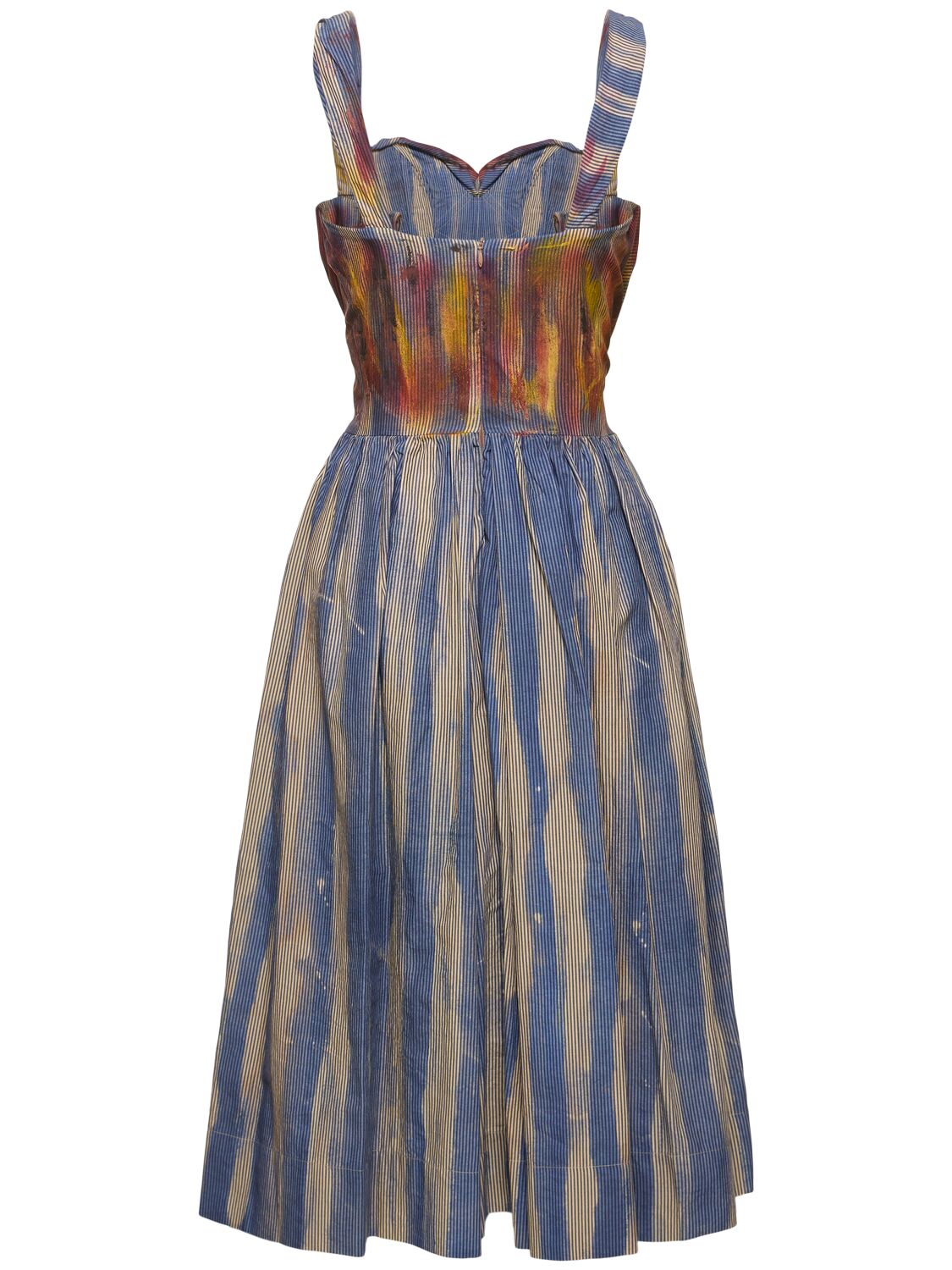 Shop Vivienne Westwood Sunday Print Cotton Poplin Dress In Multicolor
