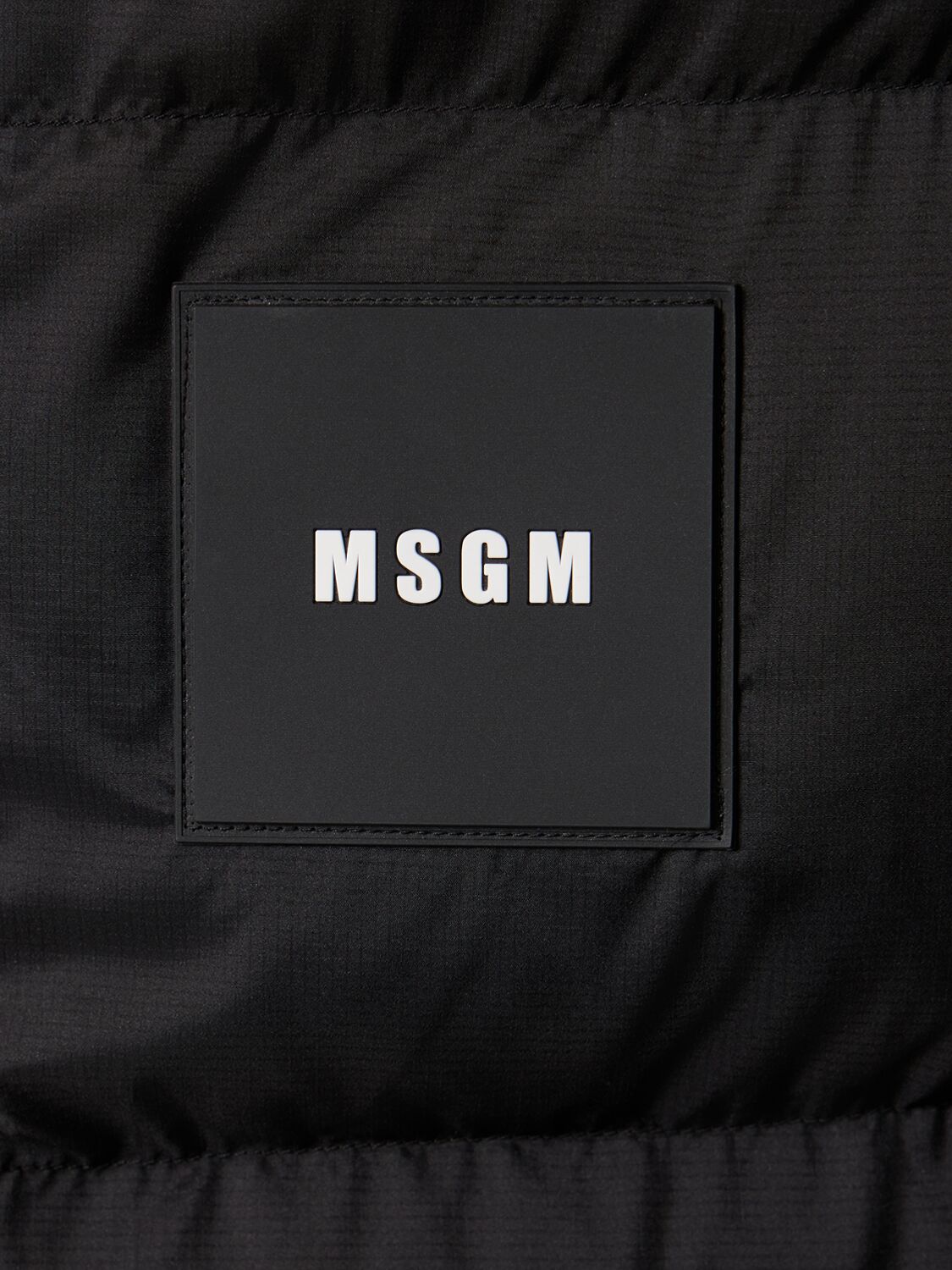 Shop Msgm Down Jacket In Black