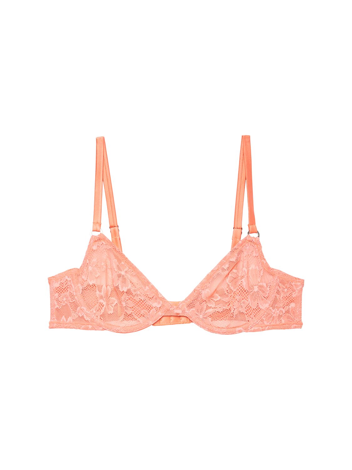 Fleur Du Mal Le Stretch Lace Triangle Bra In Pink