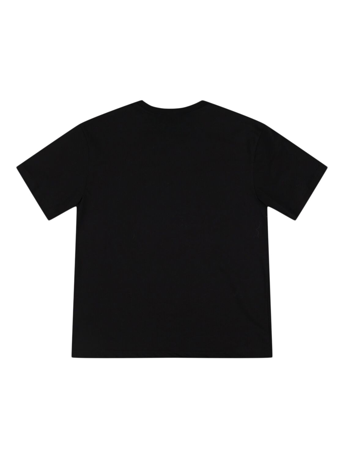 Shop Msgm Printed Cotton Jersey T-shirt In Black