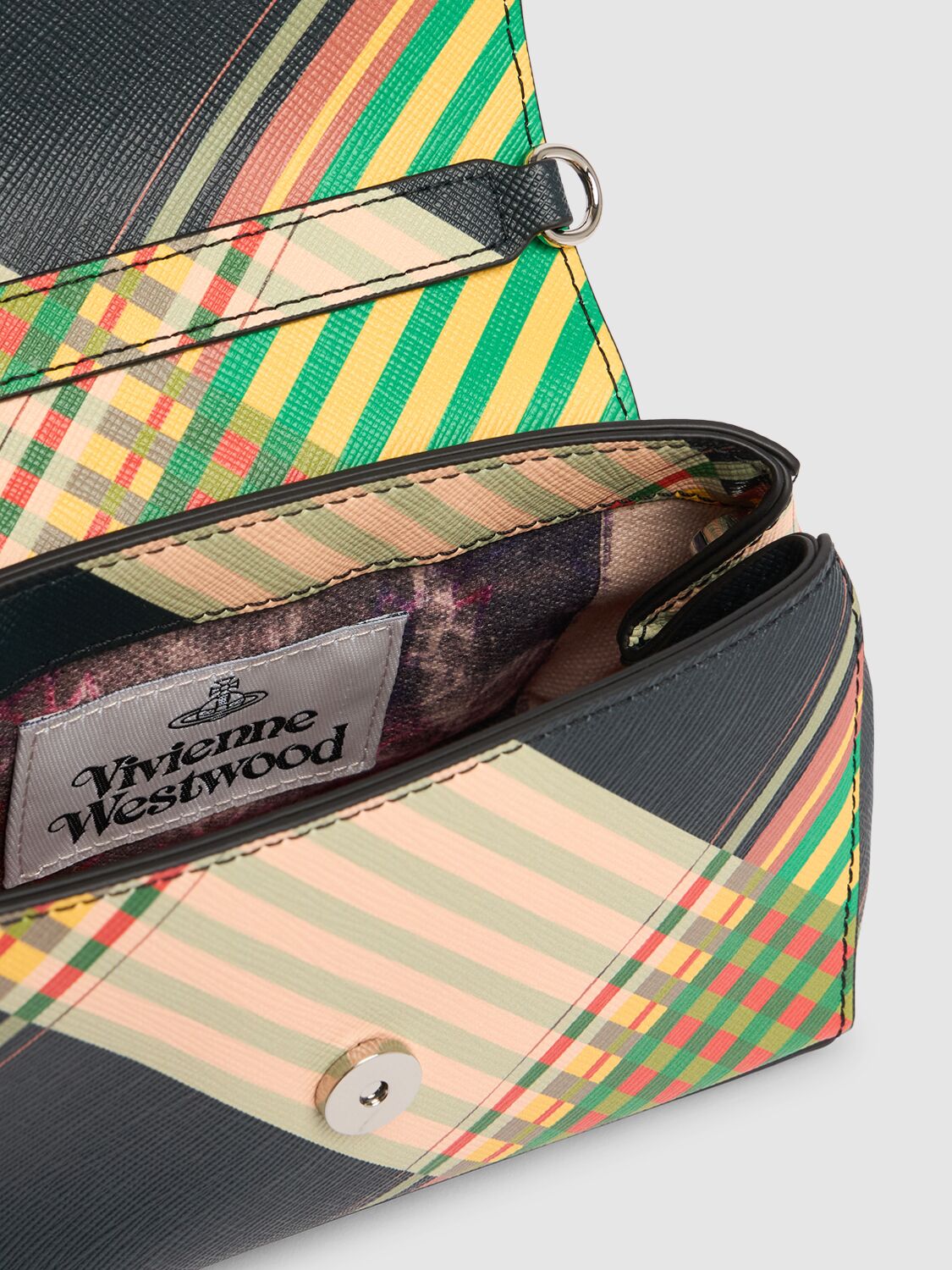 Shop Vivienne Westwood Small Hazel Printed Shoulder Bag In Combat Tartan