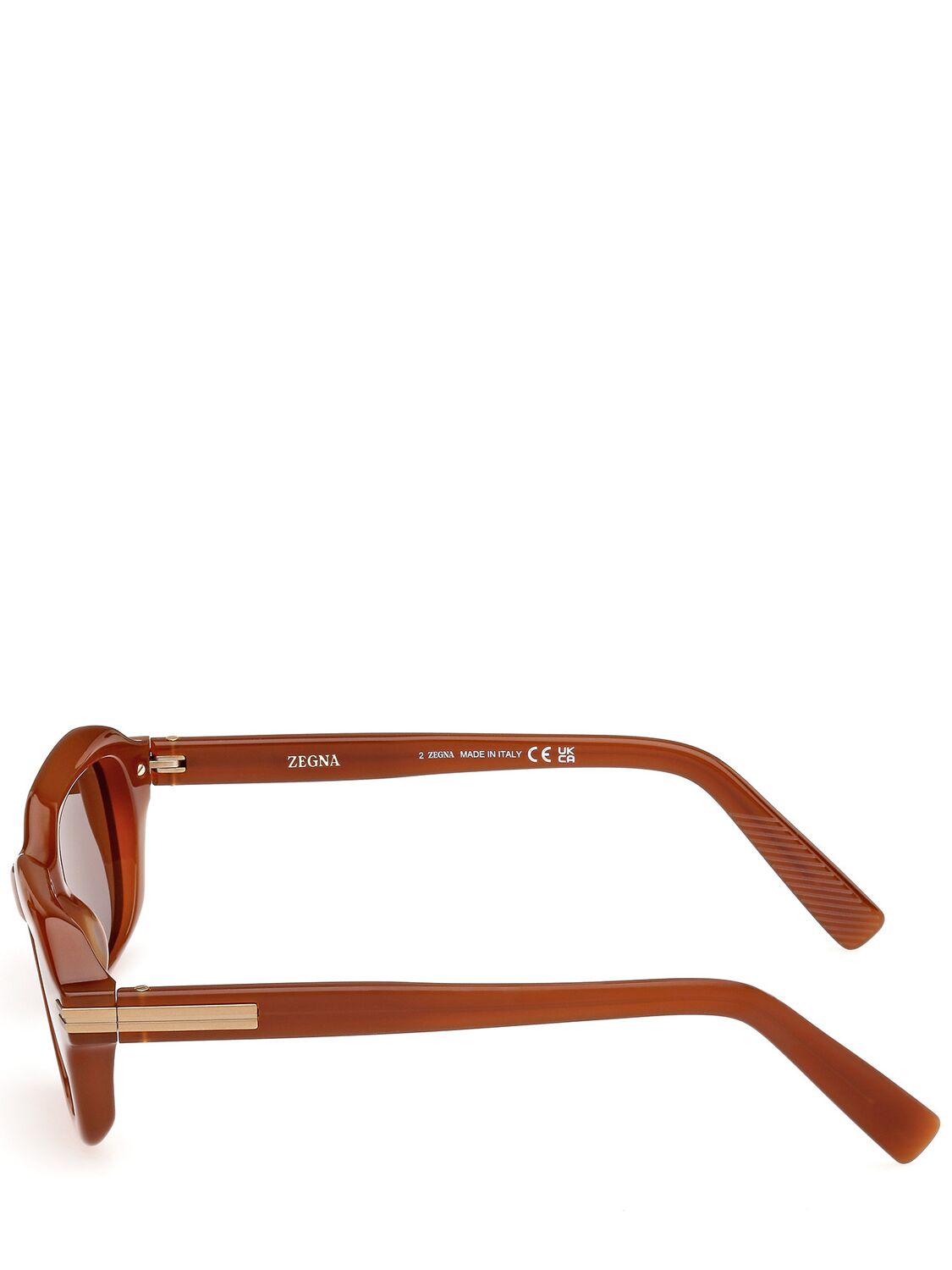 Shop Zegna Squared Sunglasses In Brown