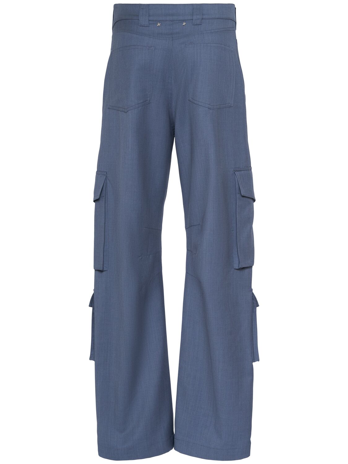 Shop Golden Goose Journey Wool Cargo Pants In Blue