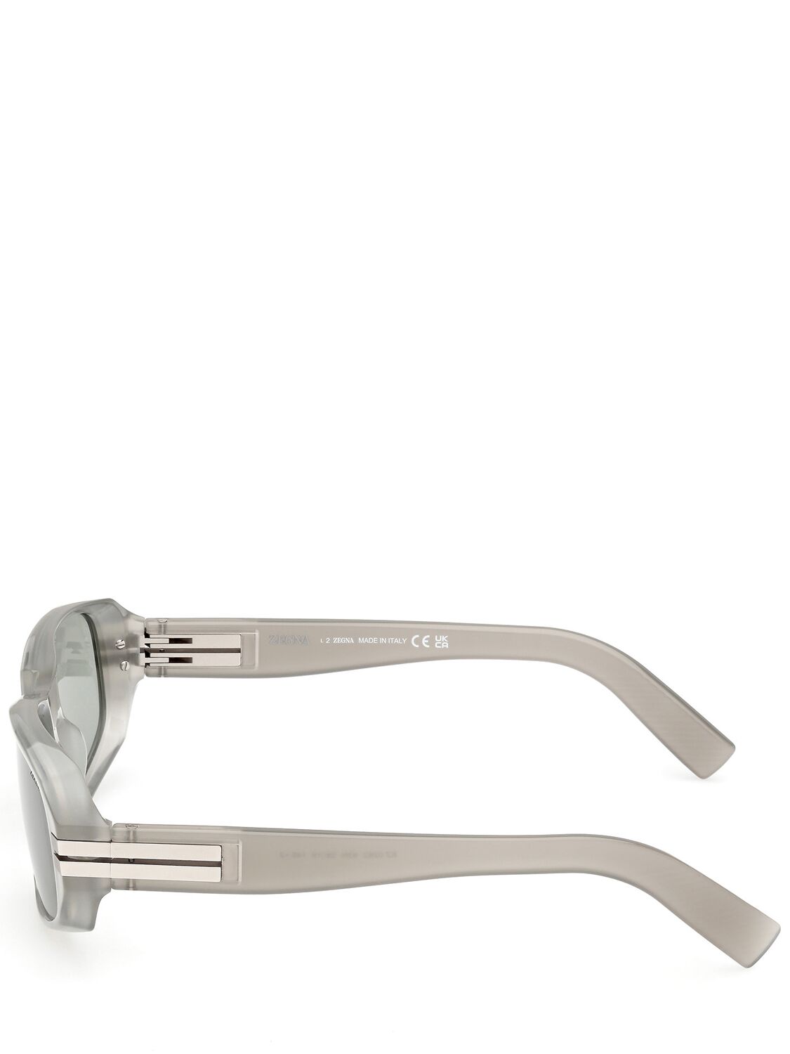 Shop Zegna Squared Sunglasses In Grey,green