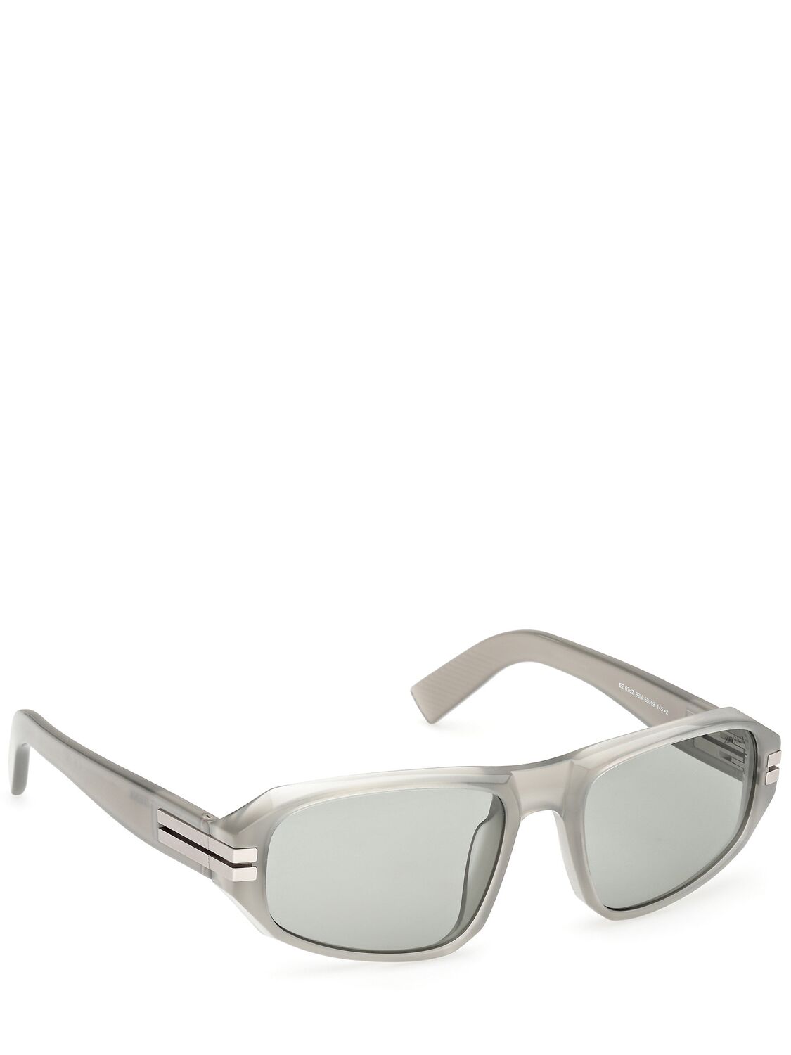 Shop Zegna Squared Sunglasses In Grey,green