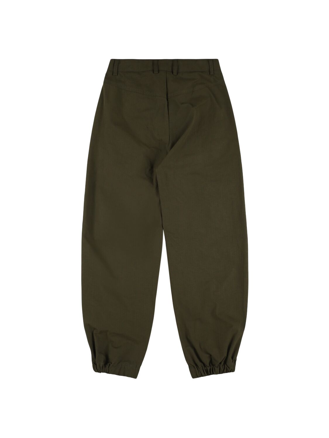 Shop Msgm Cotton Canvas Cargo Pants In Military Green