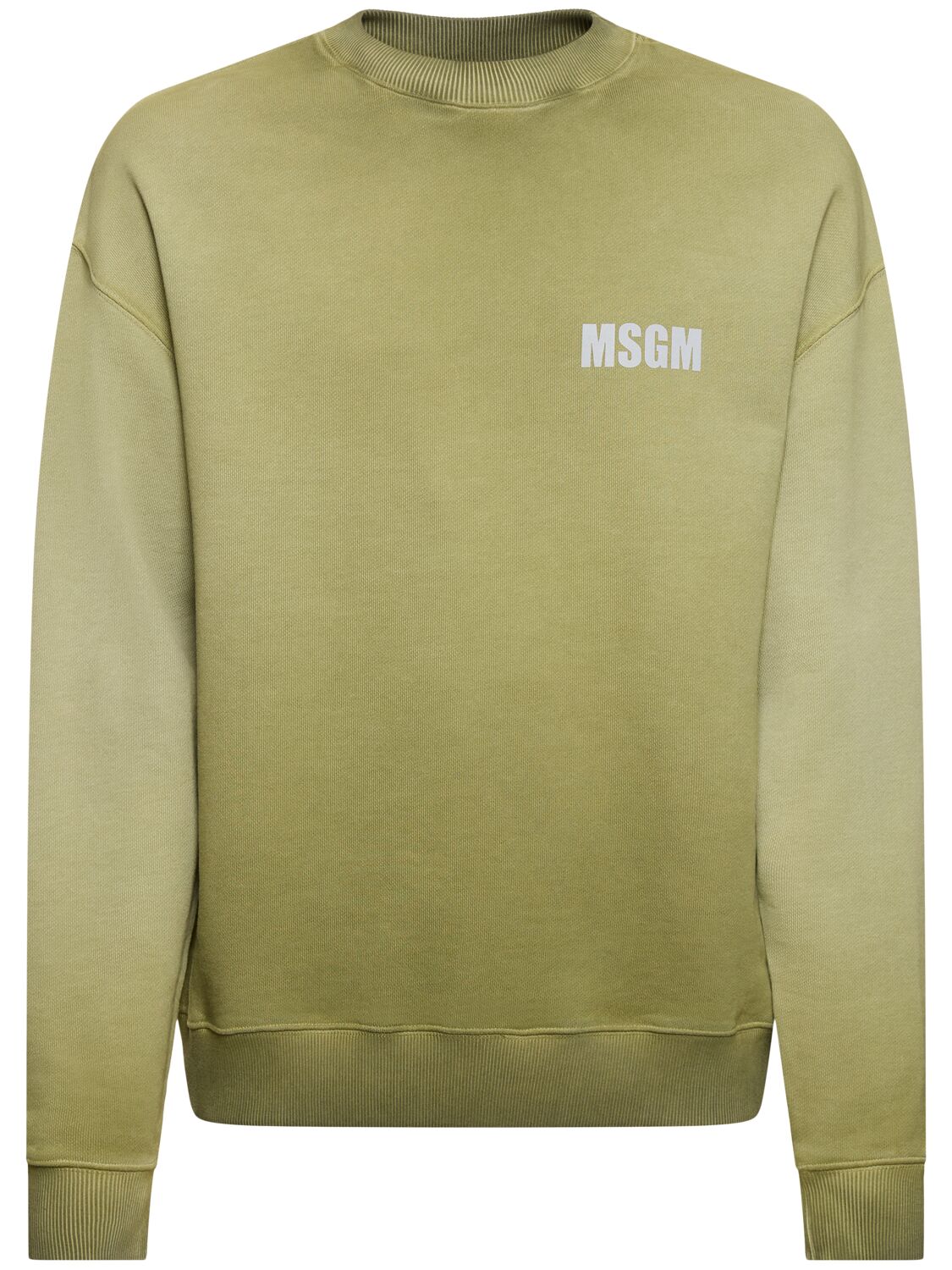 Msgm Boxy Sweatshirt In Green