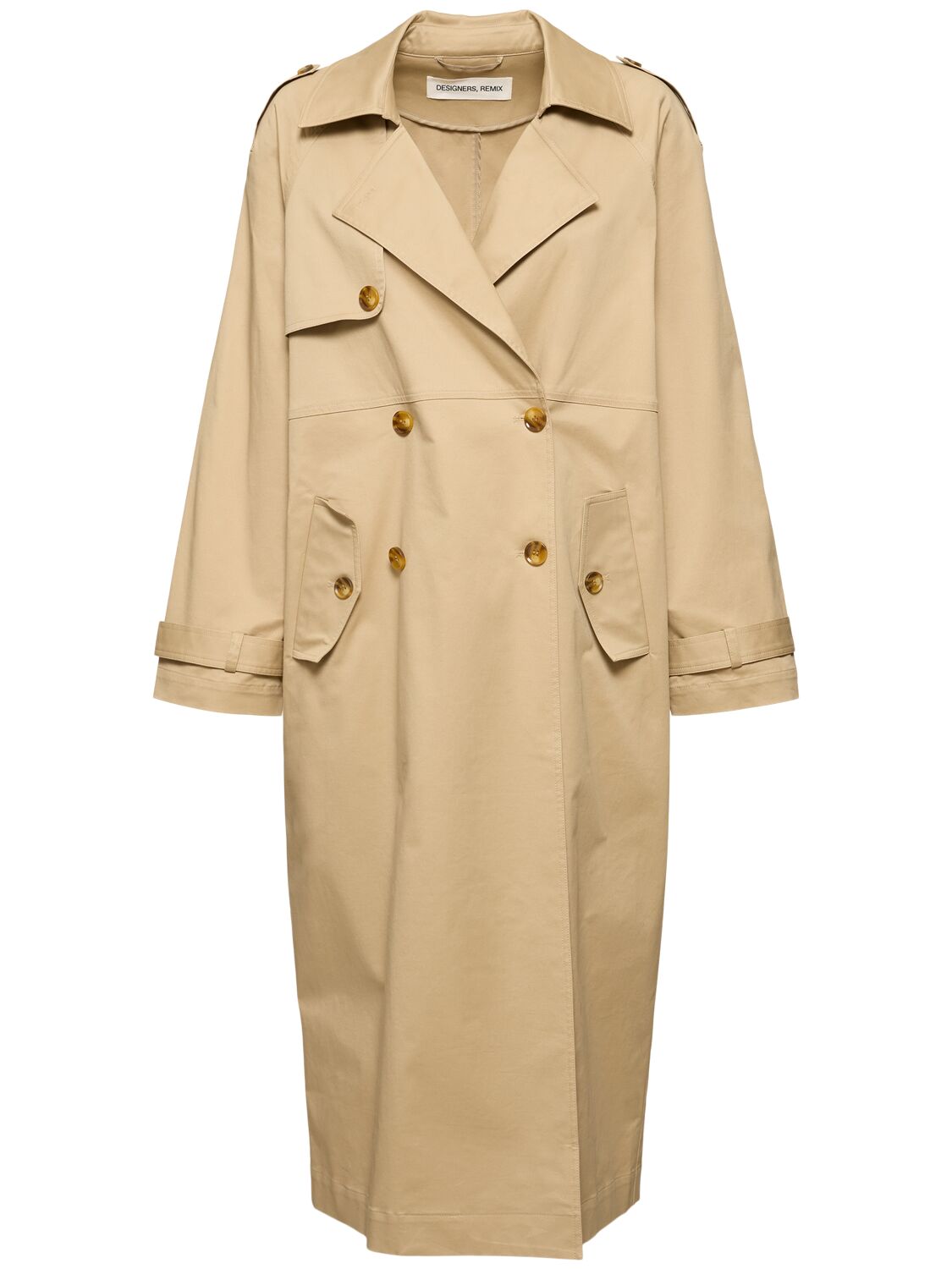 Designers Remix Dylan Cotton Blend Trench Coat In Beige