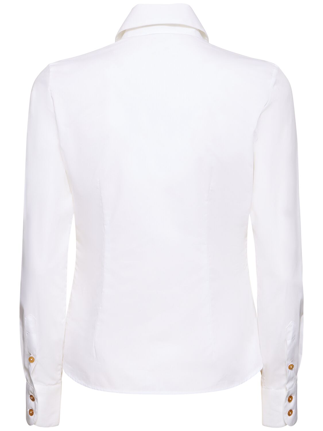 Shop Vivienne Westwood Toulouse Cotton Poplin Shirt W/logo In White