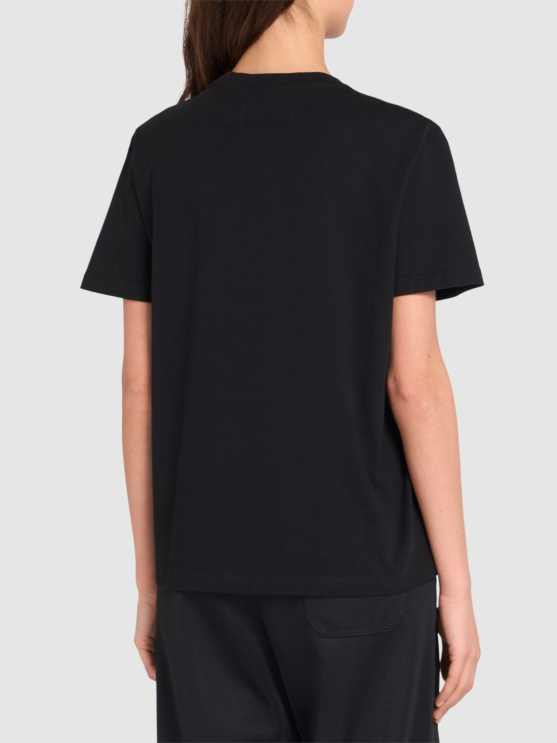Golden Goose Cotton T-shirt With Iconic Frontal Star In Black