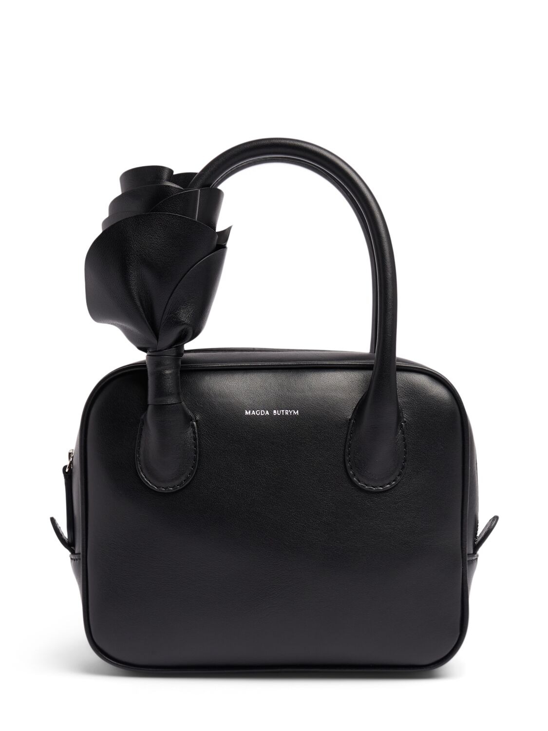 Magda Butrym Brigitte Square Leather Top Handle Bag In Black