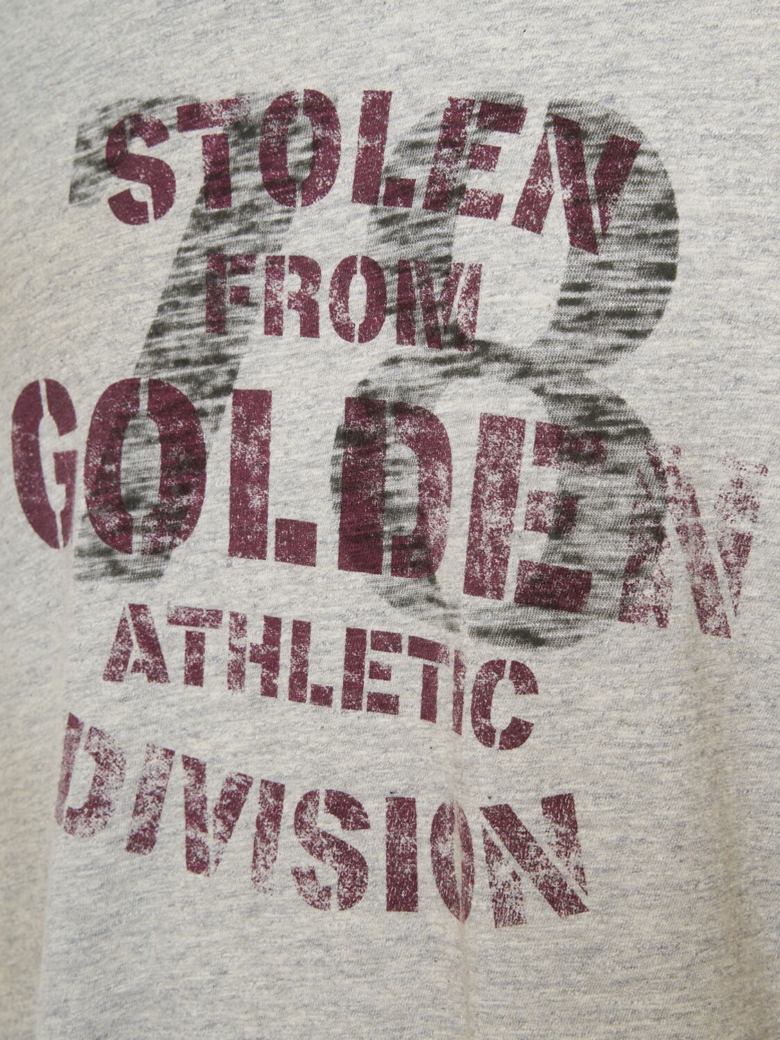 Shop Golden Goose Journey Logo Detail Cotton T-shirt In Heather Grey