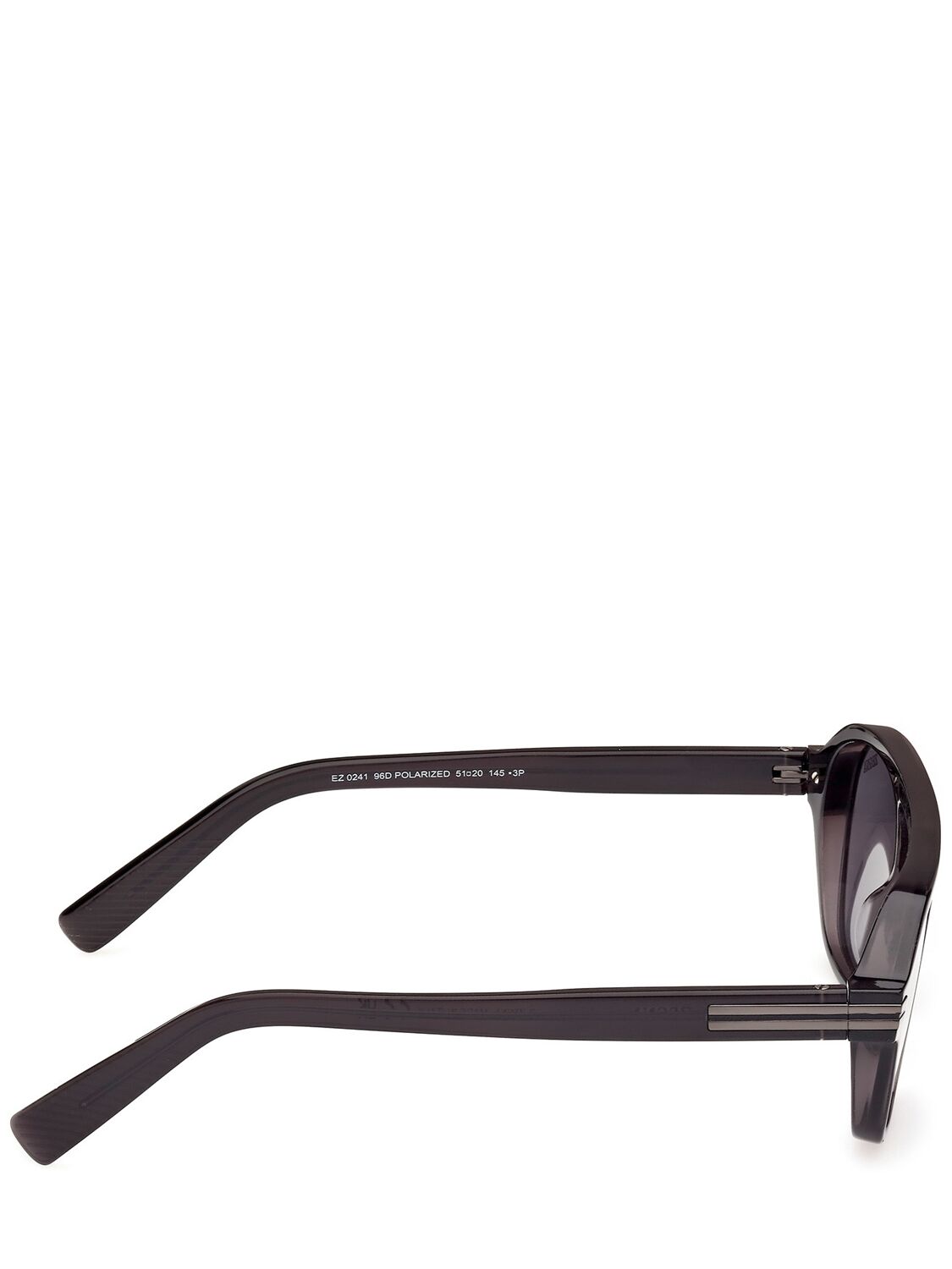 Shop Zegna Aurora Ii Acetate Polarized Sunglasses In Black,grey