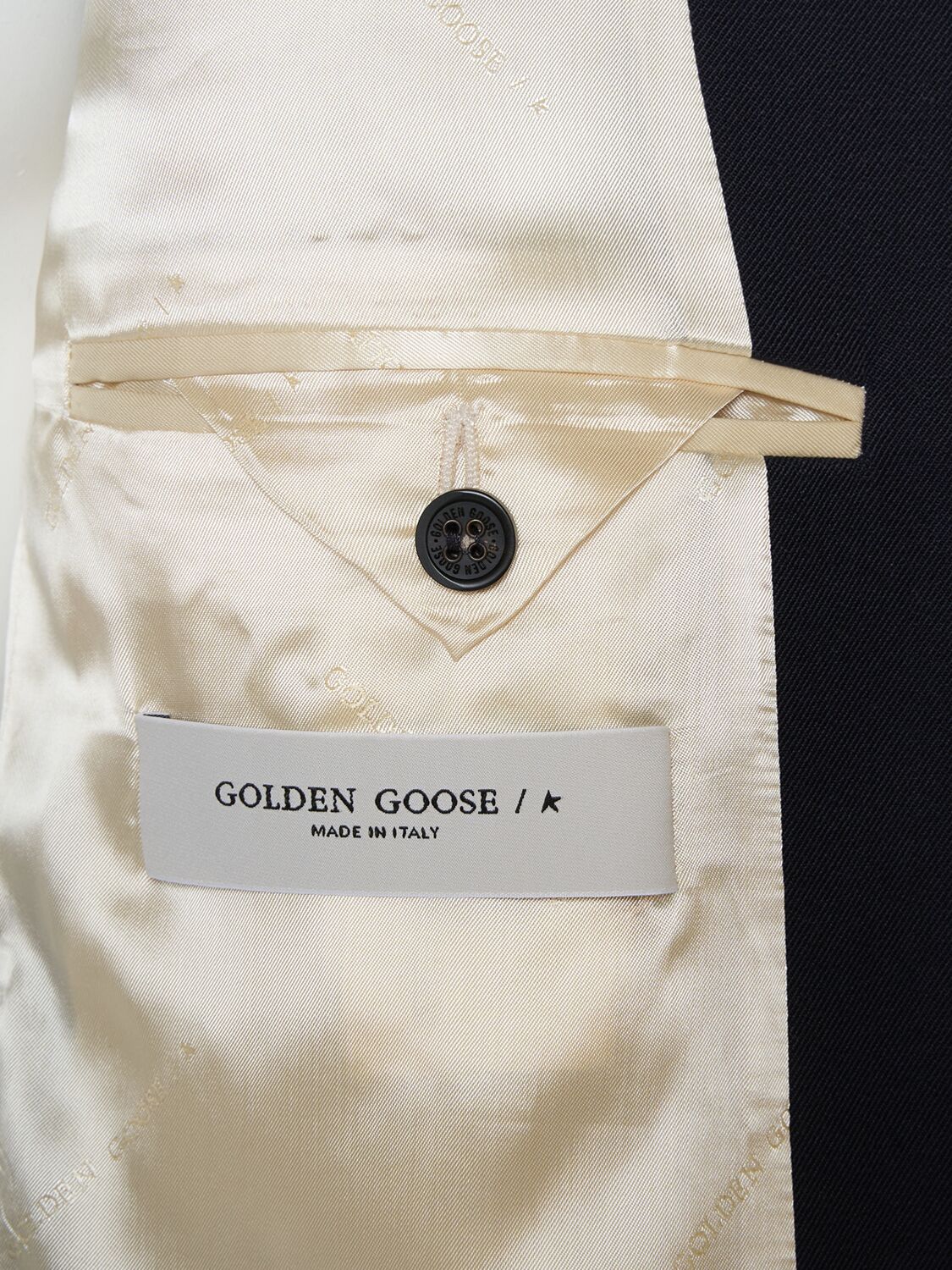 Shop Golden Goose Golden Virgin Wool Blend Jacket In Dark Blue