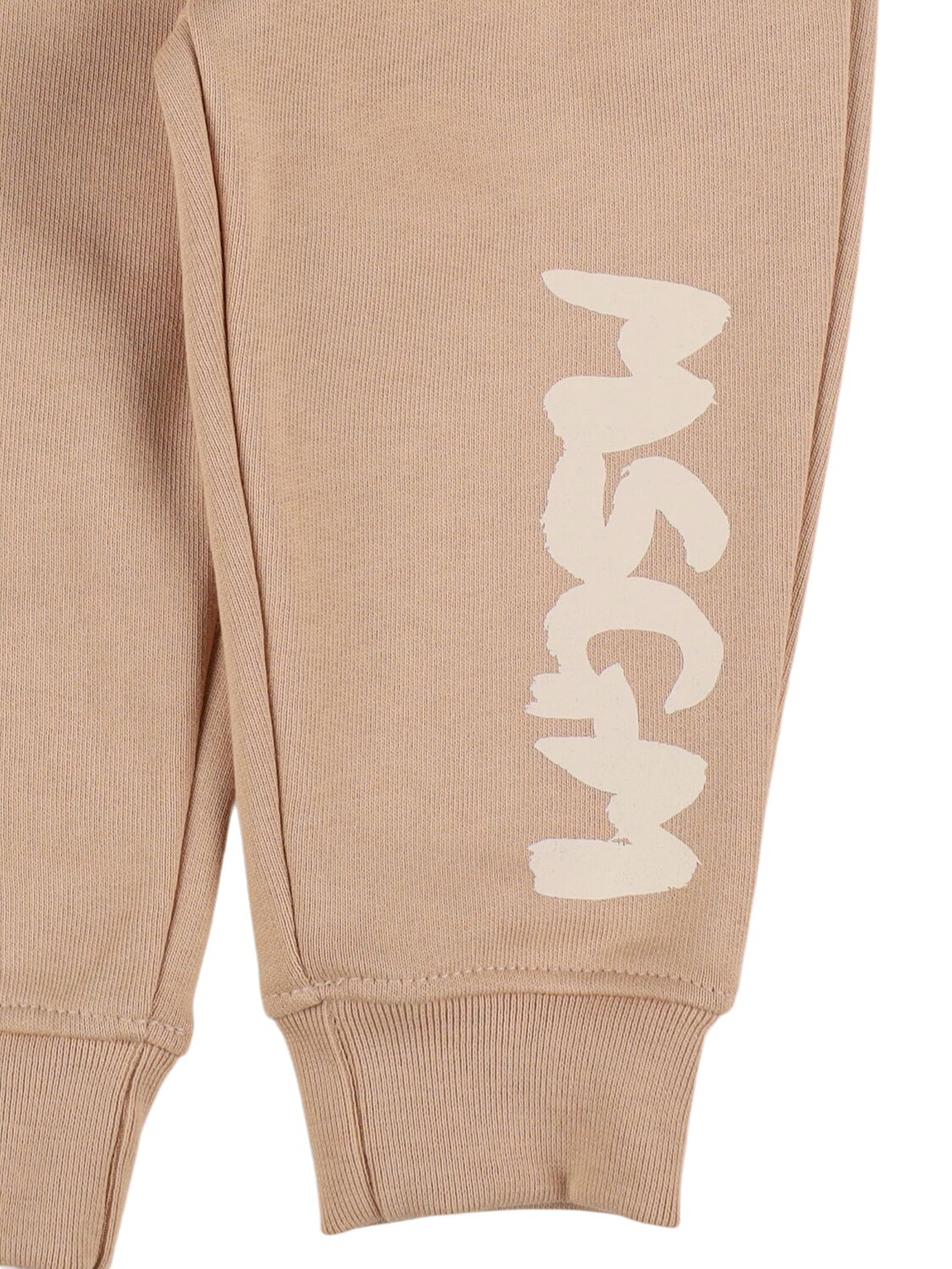 Shop Msgm Cotton Blend Sweatshirt & Sweatpants In Beige