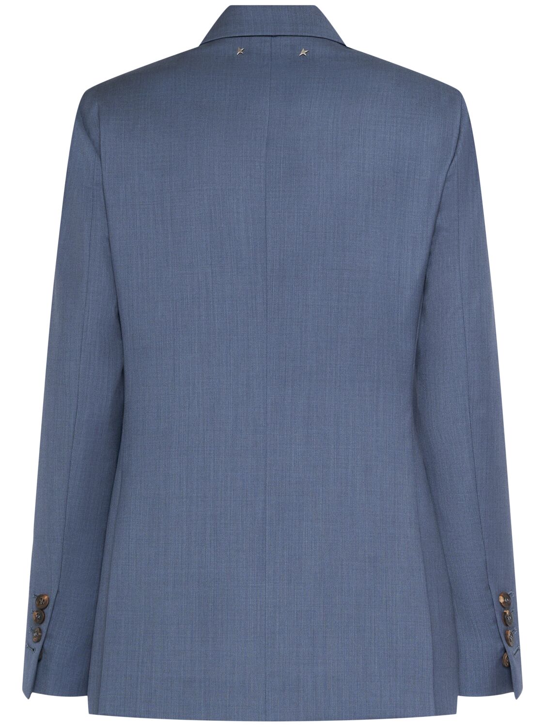 Shop Golden Goose Journey Double Breast Wool Blazer In Blue