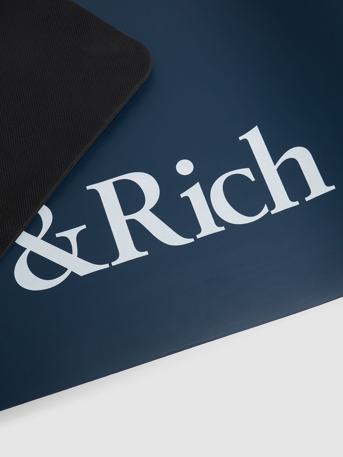 Shop Sporty And Rich Serif Logo Yoga Mat In Navy