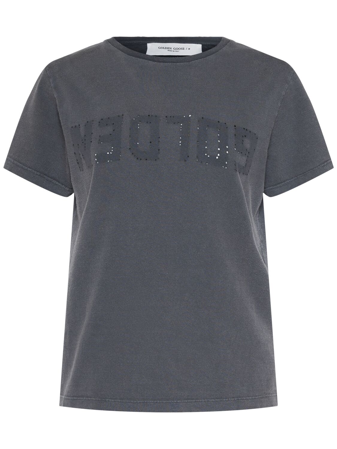 Golden Goose Golden Slim Cotton T-shirt In Grey