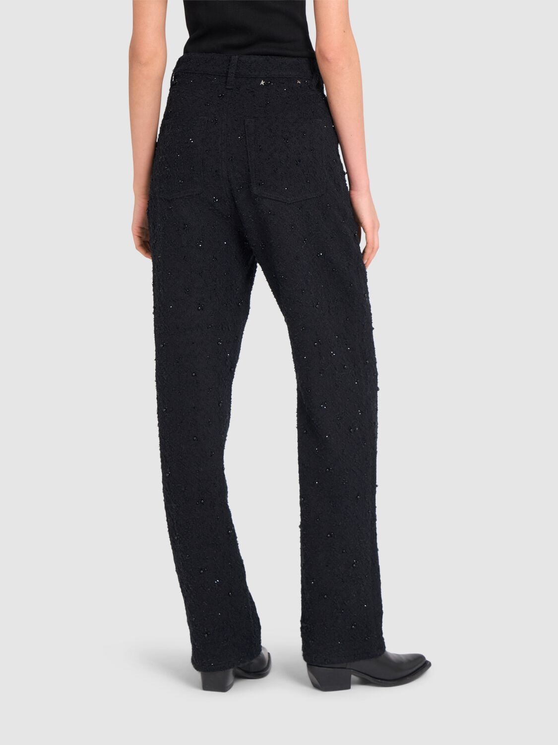 Shop Golden Goose Journey Kim Embellished Jeans In Black