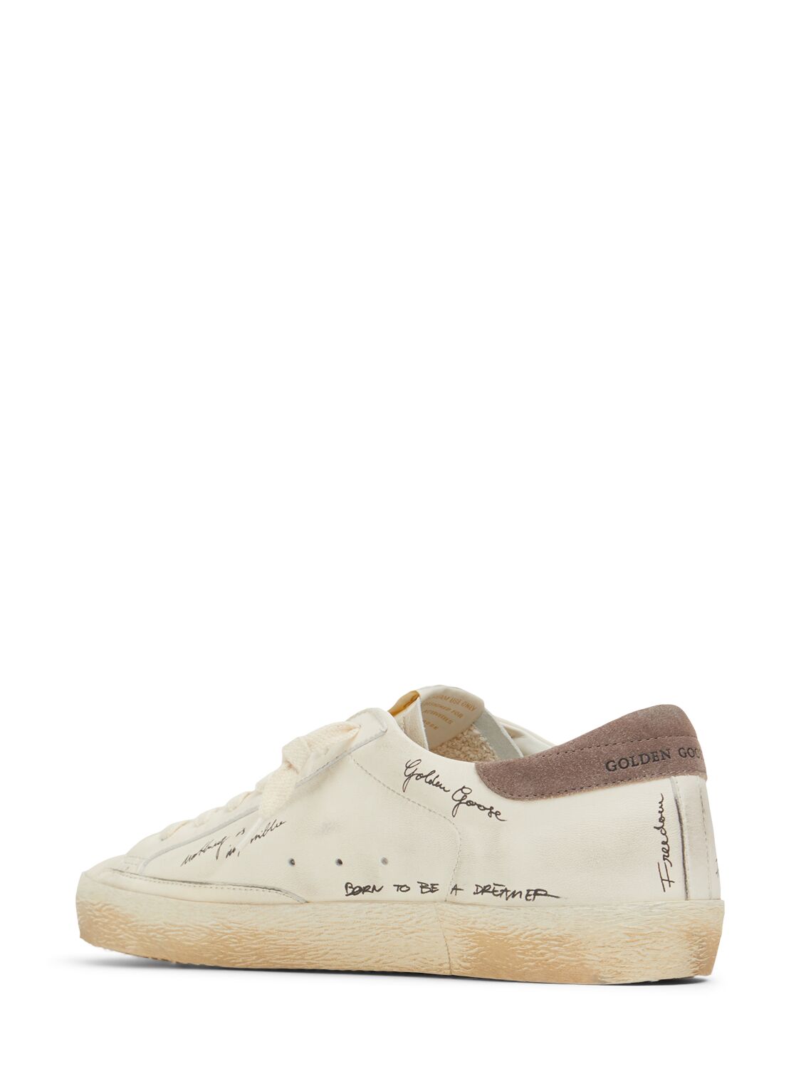 Shop Golden Goose Super Star Sneakers In White/cinder