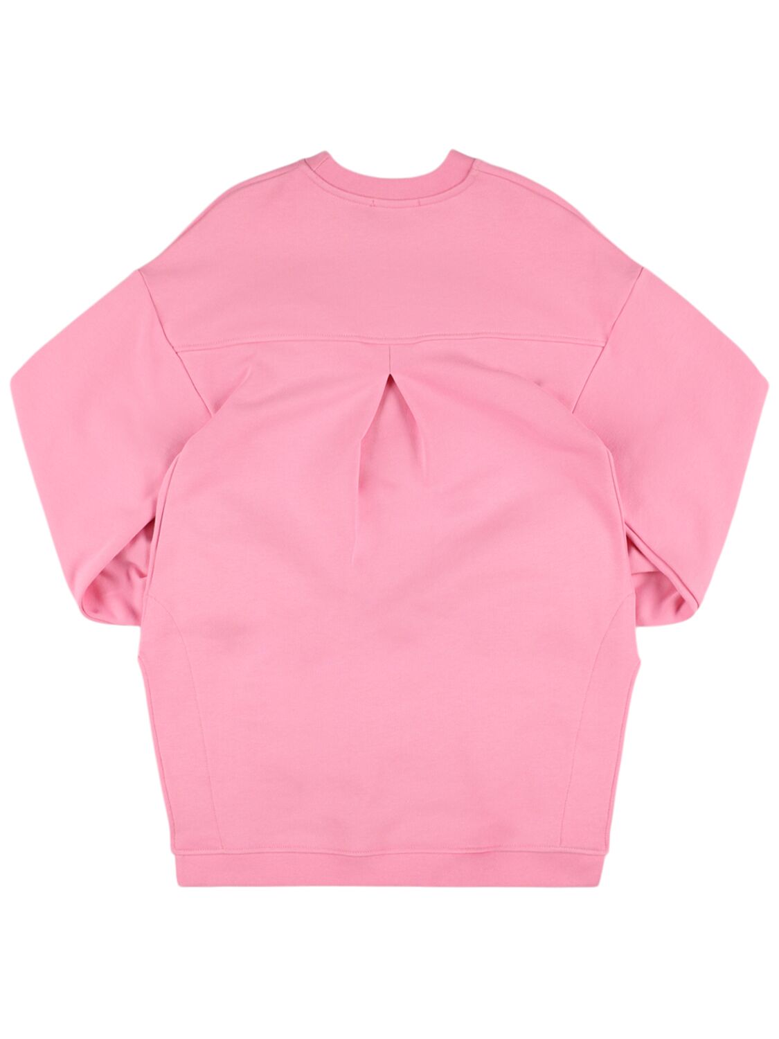 Shop Msgm Cotton Sweatshirt Dress In Pink