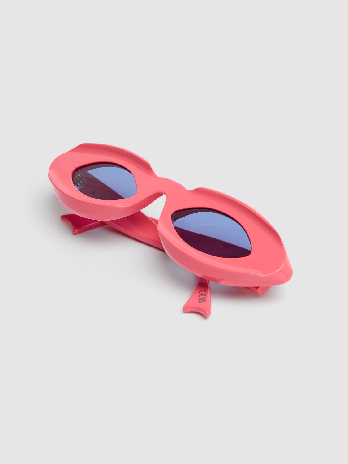 Shop Marni Dark Doodad Pink Acetate Sunglasses In Pink,blue